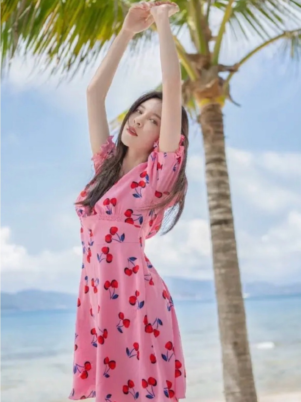 Kate Spade Pink Cherry-Print Women’s Summer Dress